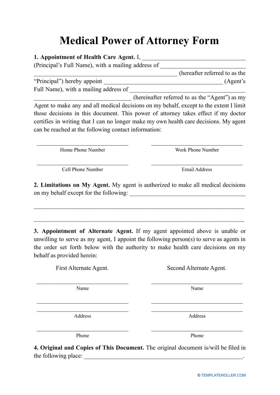 California Medical Power Of Attorney Form Download Printable PDF 