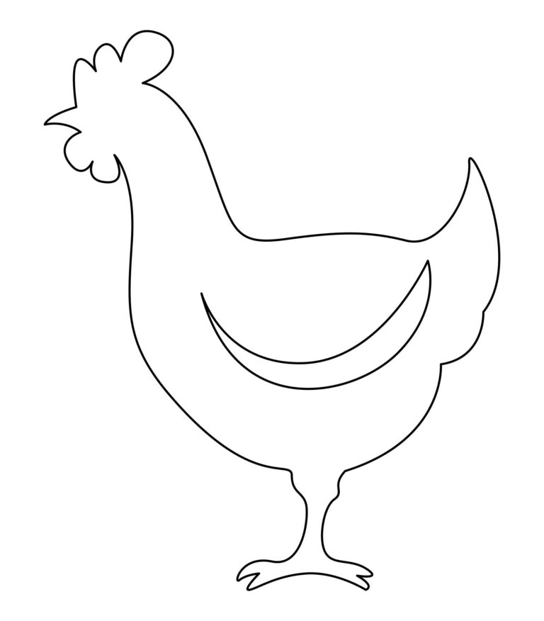 Chicken Stencils Free 10 Free PDF Printables Printablee
