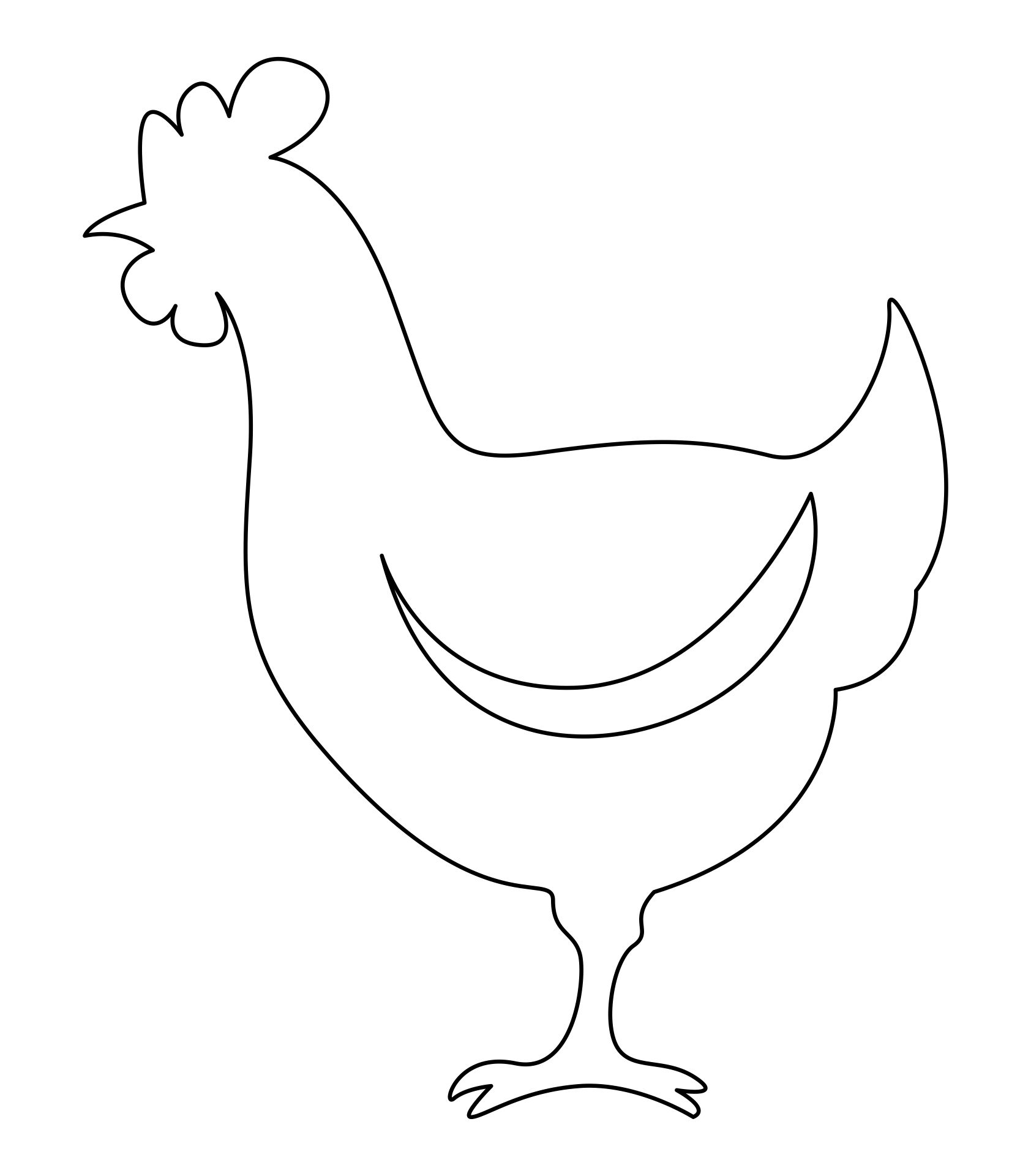 Chicken Stencils Free 10 Free PDF Printables Printablee