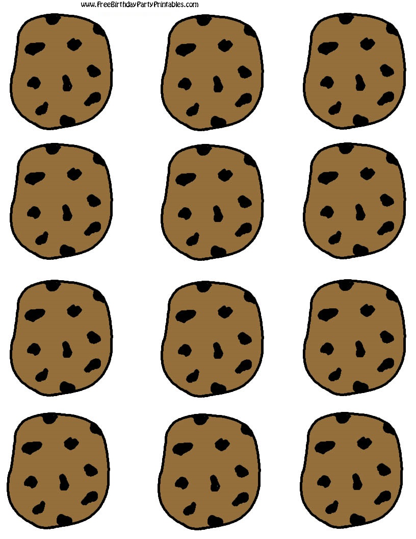 Chocolate Chip Cookie Printable Template Printable Templates Chocolate Chip Cookie Printable Template Printable Templates