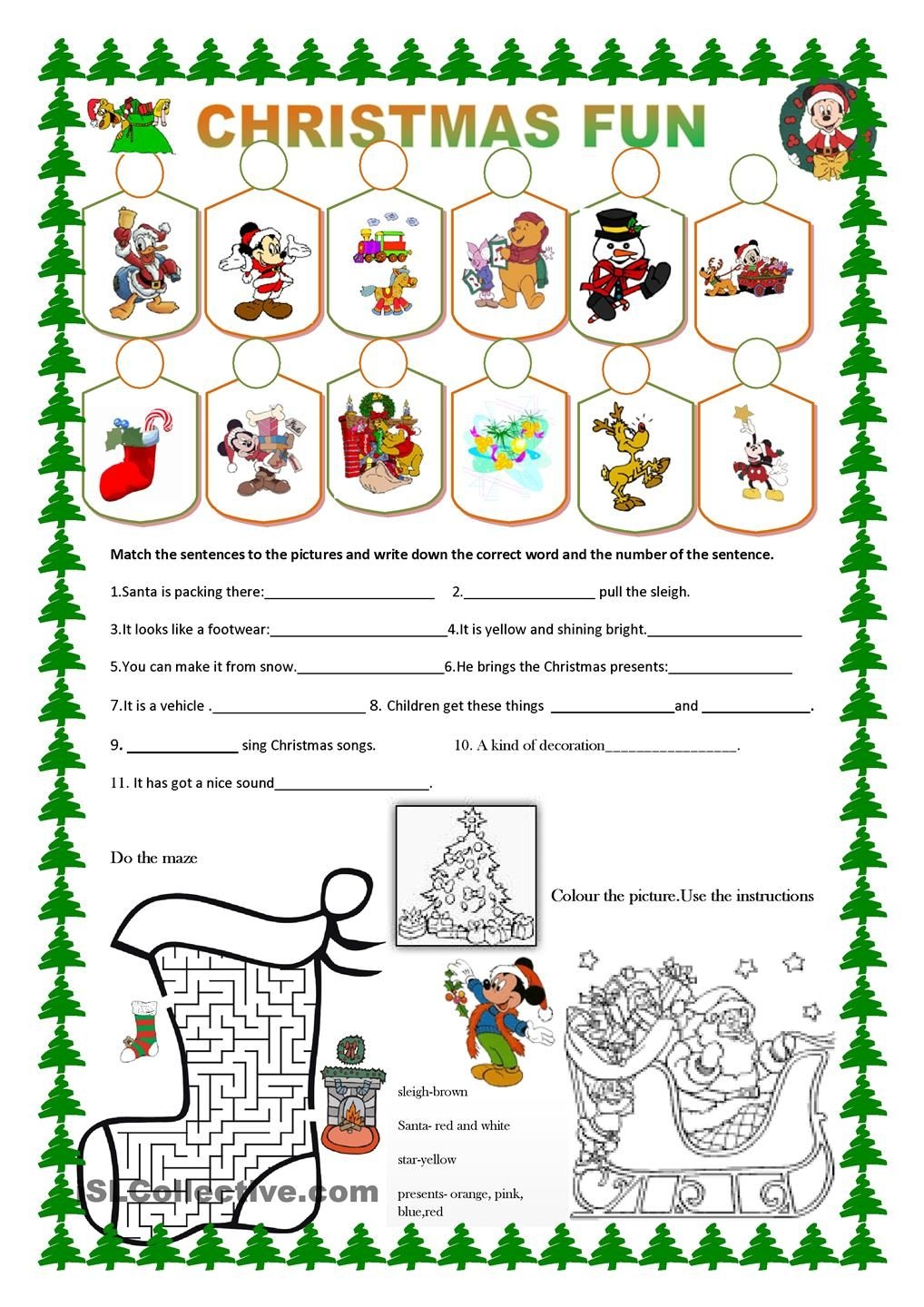 Christmas Activities For Kids Printable Free