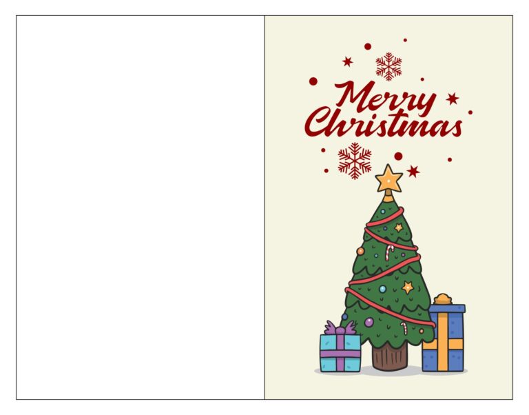 Christmas Card Templates 14 Free PDF Printables Printablee