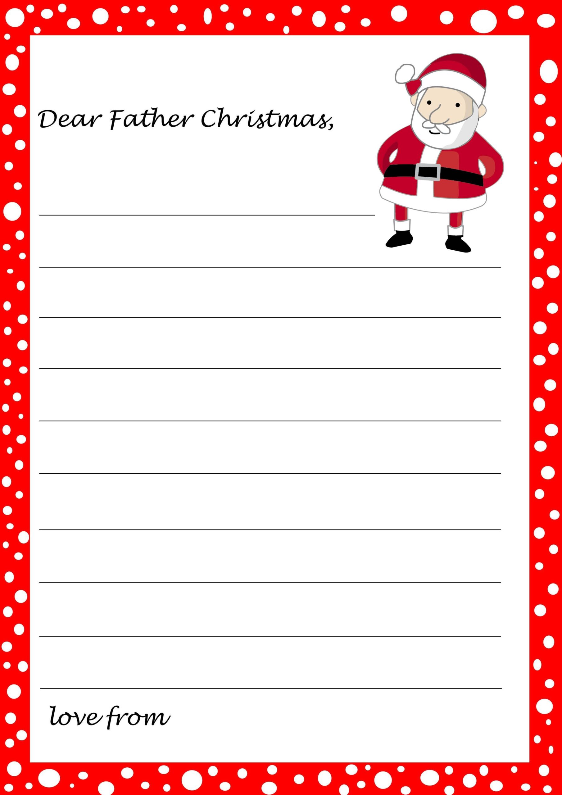 Christmas Letter Template Father Christmas Letters Christmas Letter