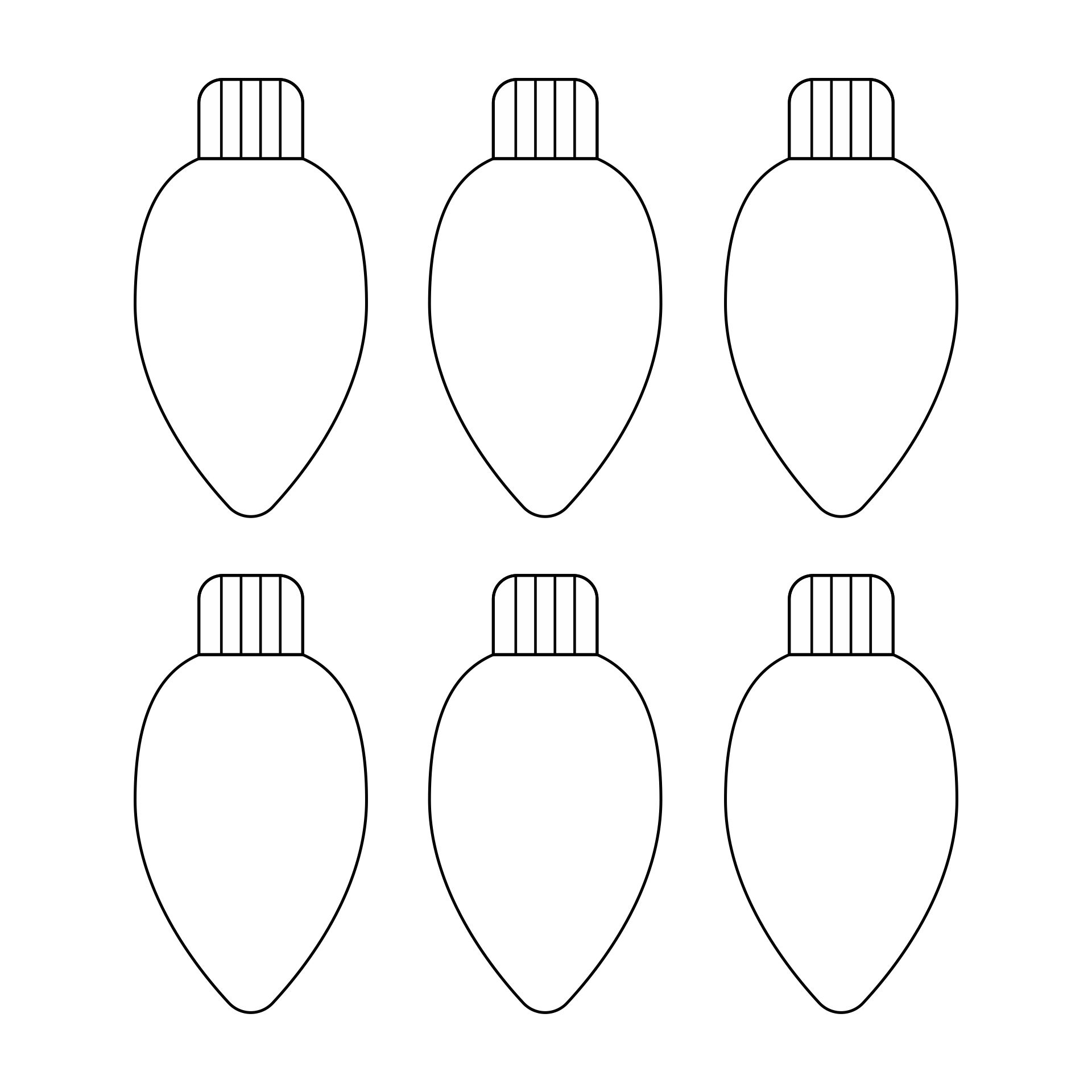Christmas Light Bulb Template Printable Printable Free Templates