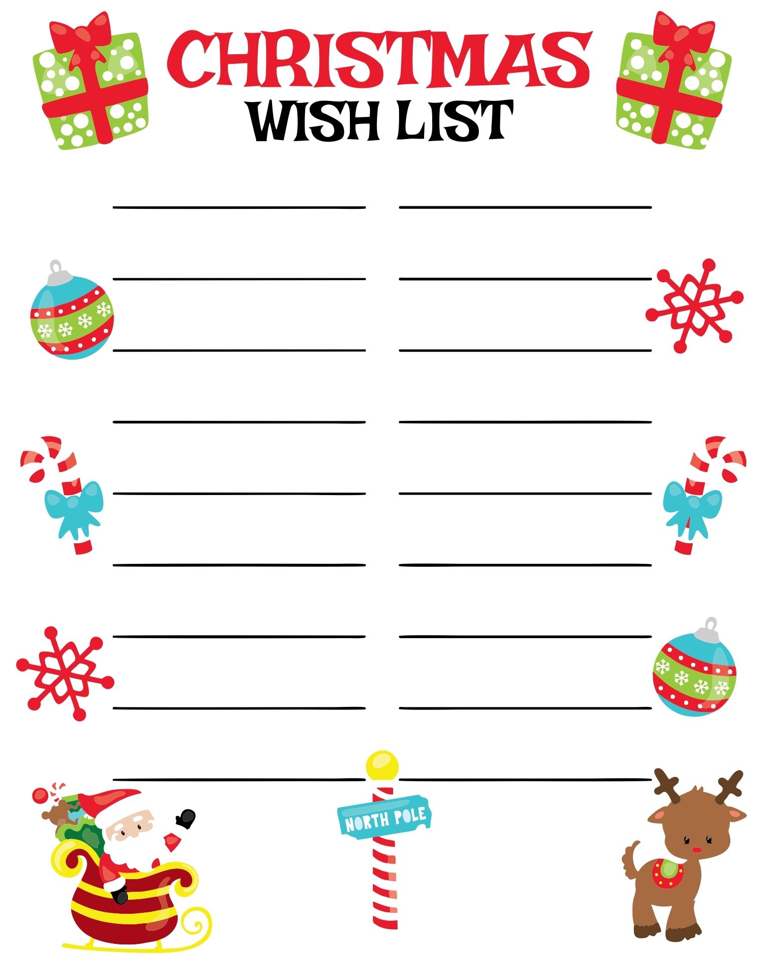Christmas List Paper 10 Free PDF Printables Printablee
