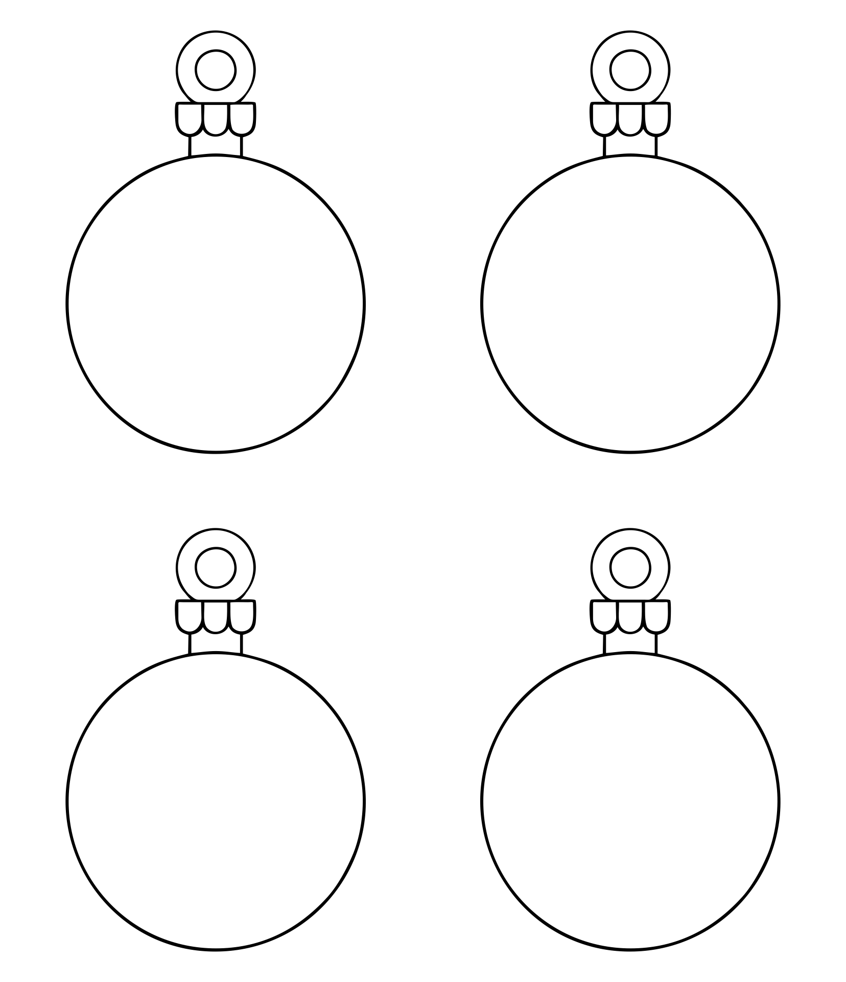 Christmas Ornament Shapes 15 Free PDF Printables Printablee