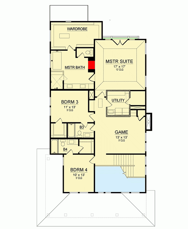 Classic Four Square House Plan 36544TX Architectural Designs 