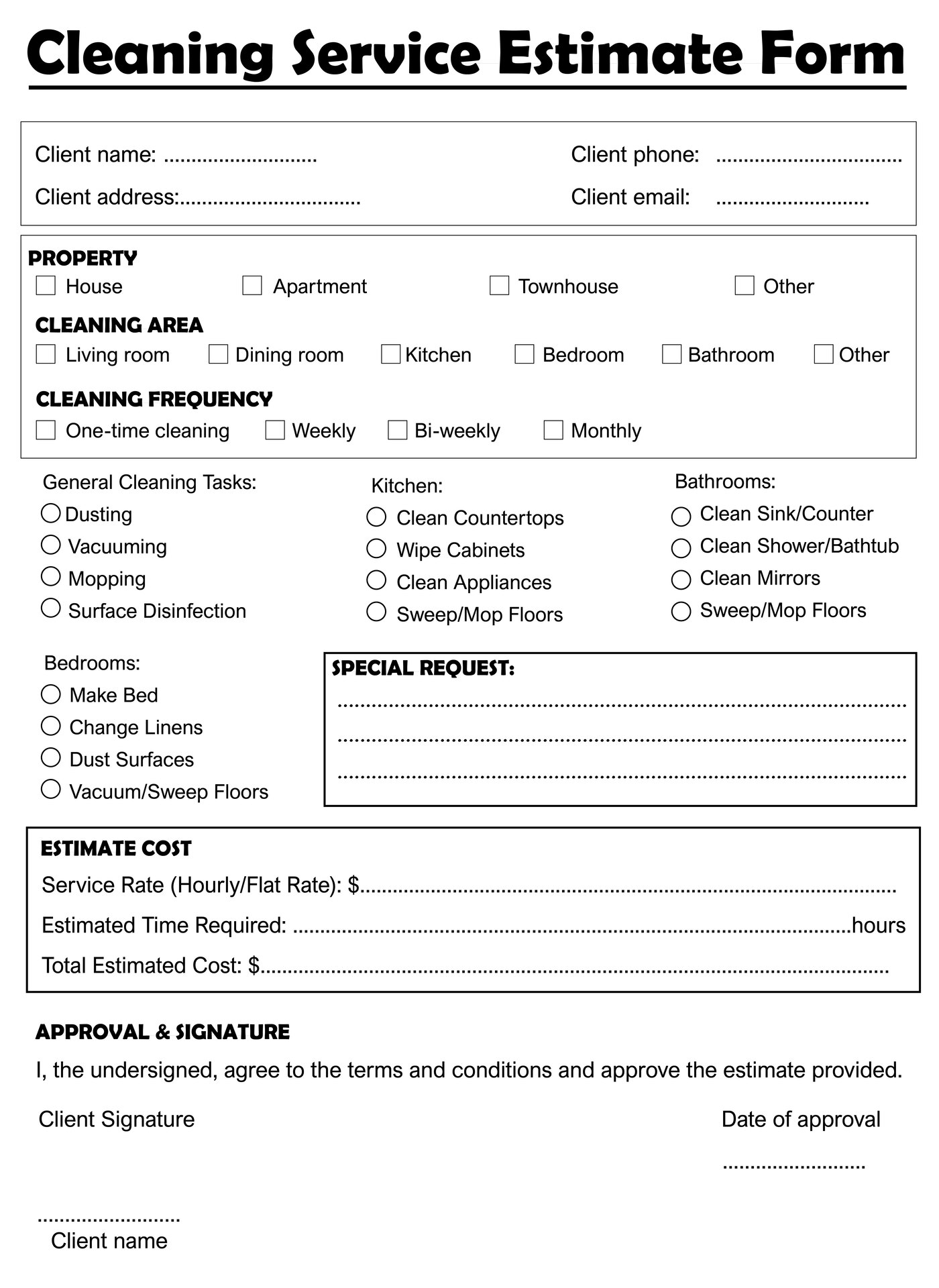Cleaning Business Forms 11 Free PDF Printables Printablee