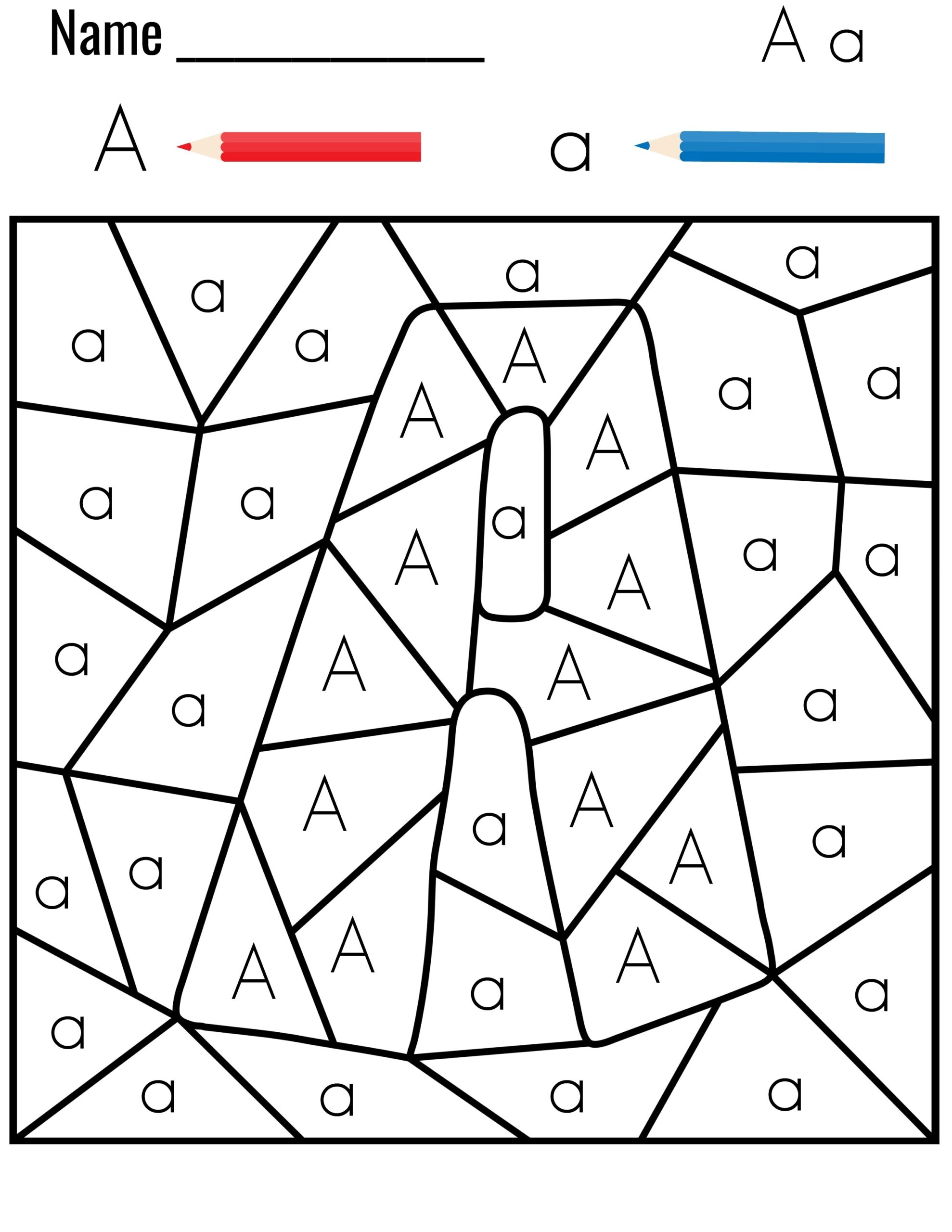 Color By Letter Printables Color By Letter Printables