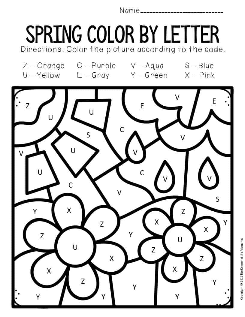 Coloring By Letters Printables Coloring By Letters Printables