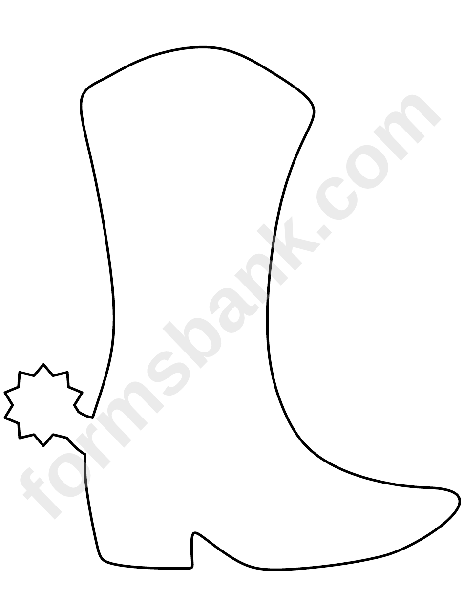 Cowboy Boot Template Printable
