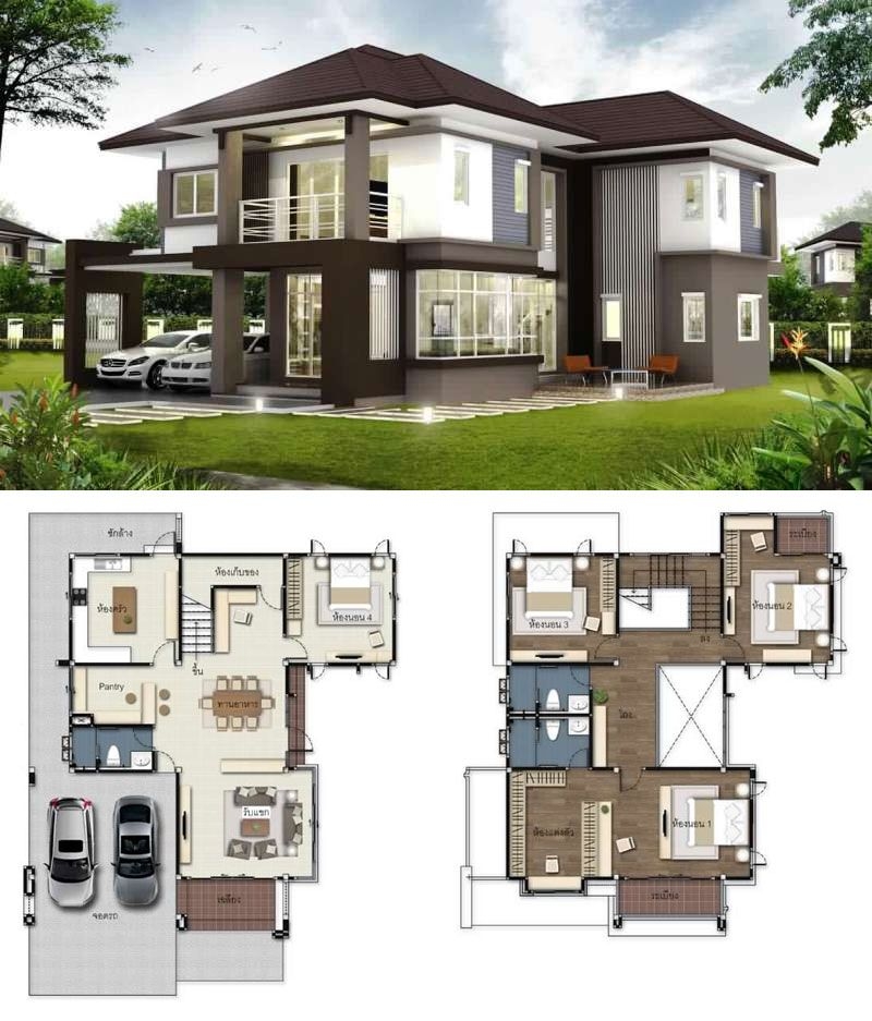 Craftsman House Plans Gorgeous 2 Storey House Concept With 4 Bedrooms