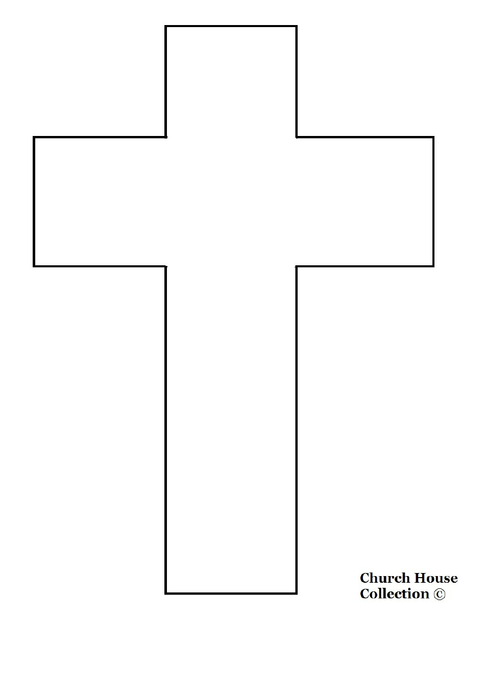 Cross Template Church House Collection Download Printable PDF 