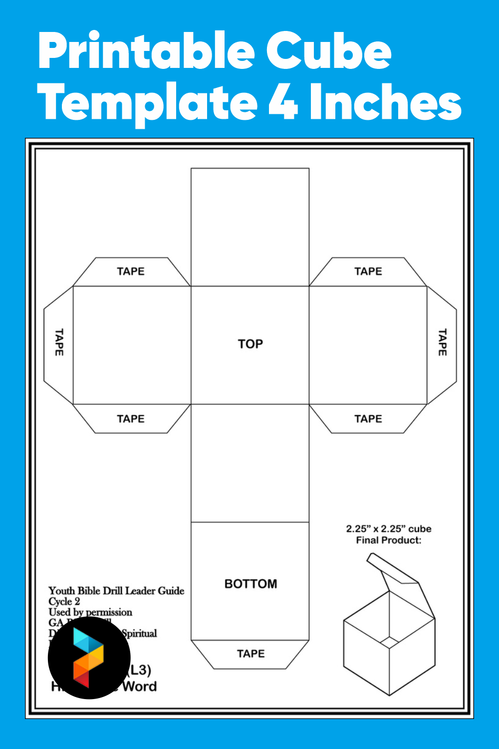 Cube Template 4 Inches 10 Free PDF Printables Printablee Cube Template 4 Inches 10 Free PDF Printables Printablee