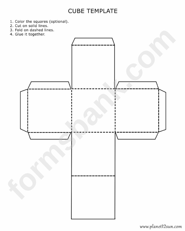 Cube Template Printable Pdf Download
