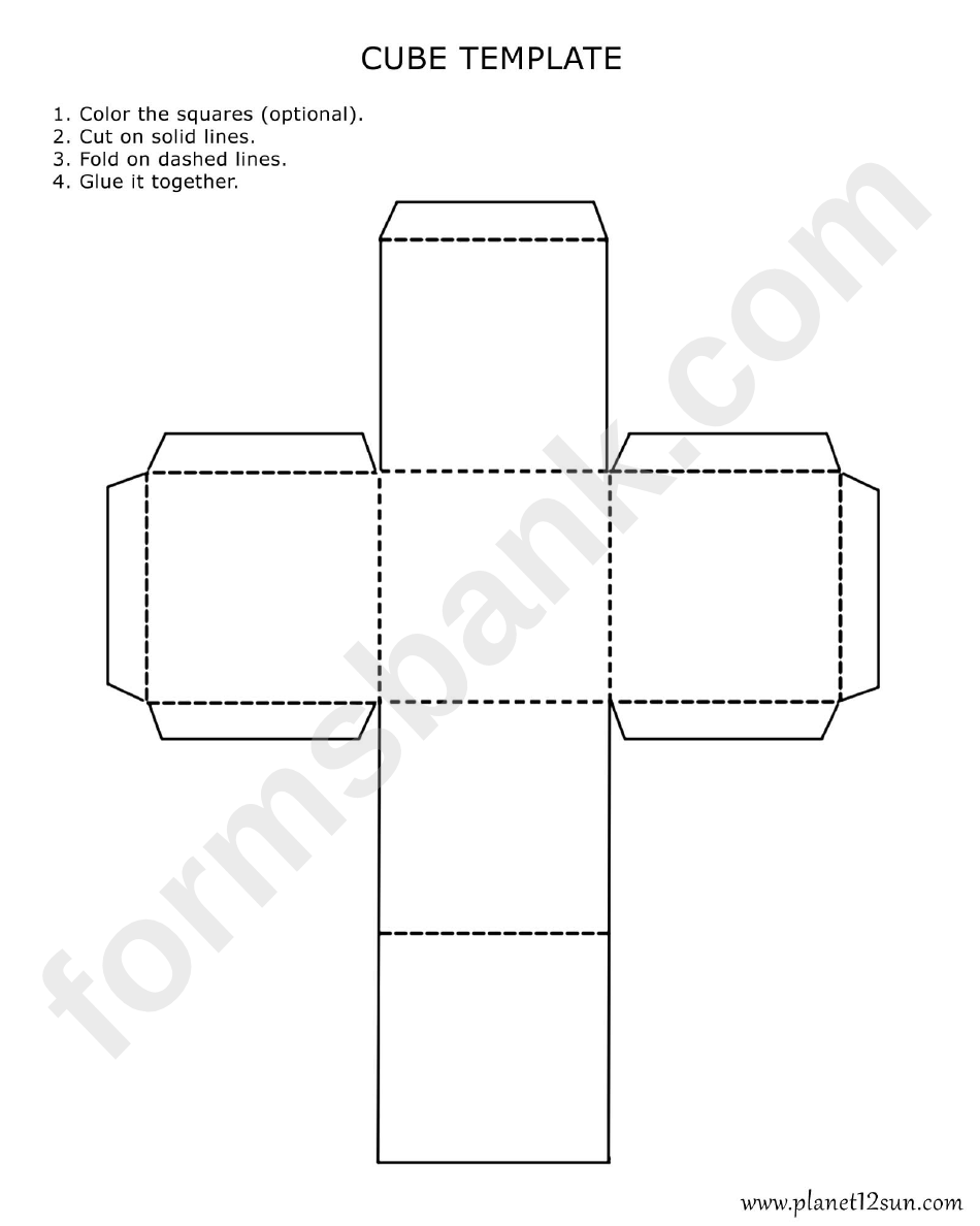 Cube Template Printable Pdf Download