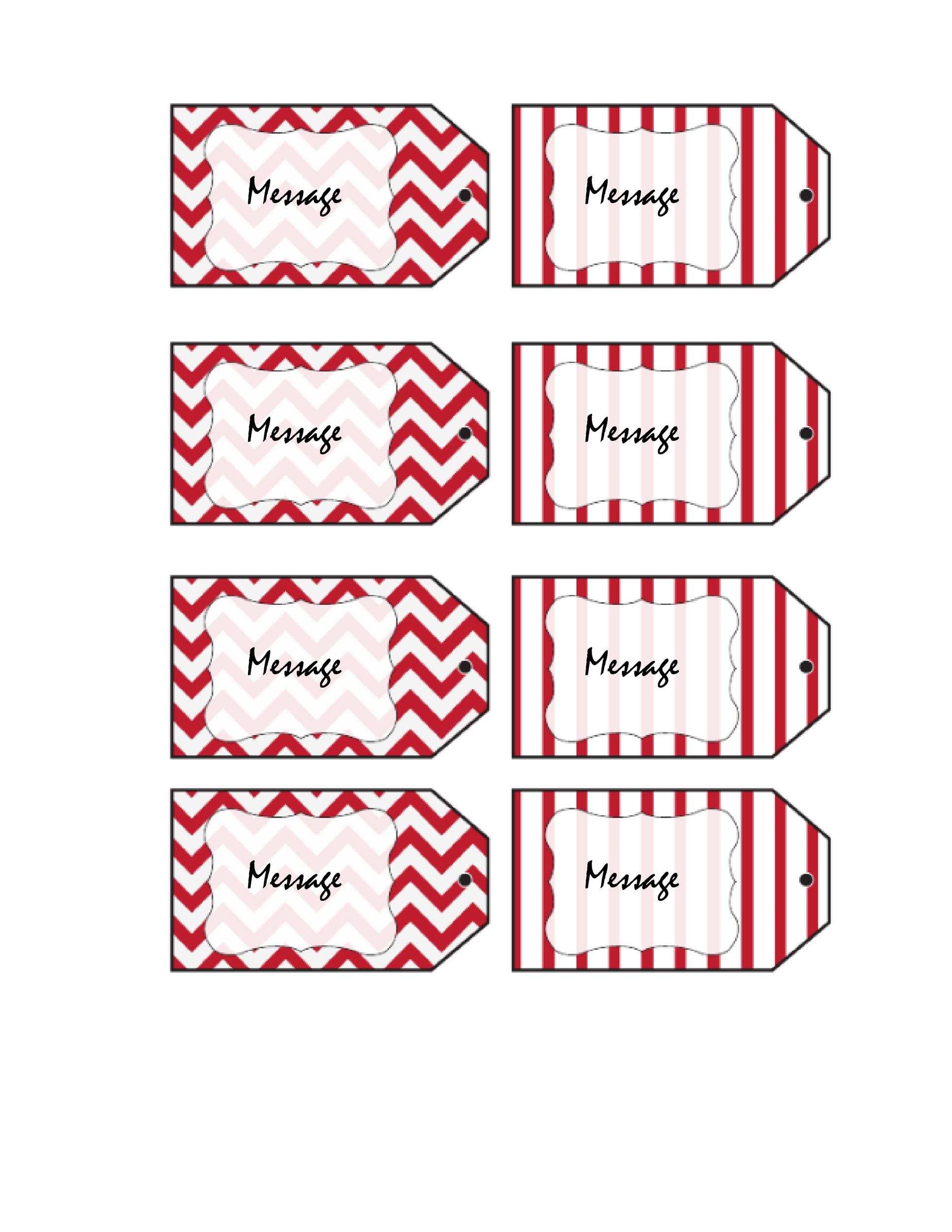 Customizable Downloadable Editable Free Printable Gift Tags Template