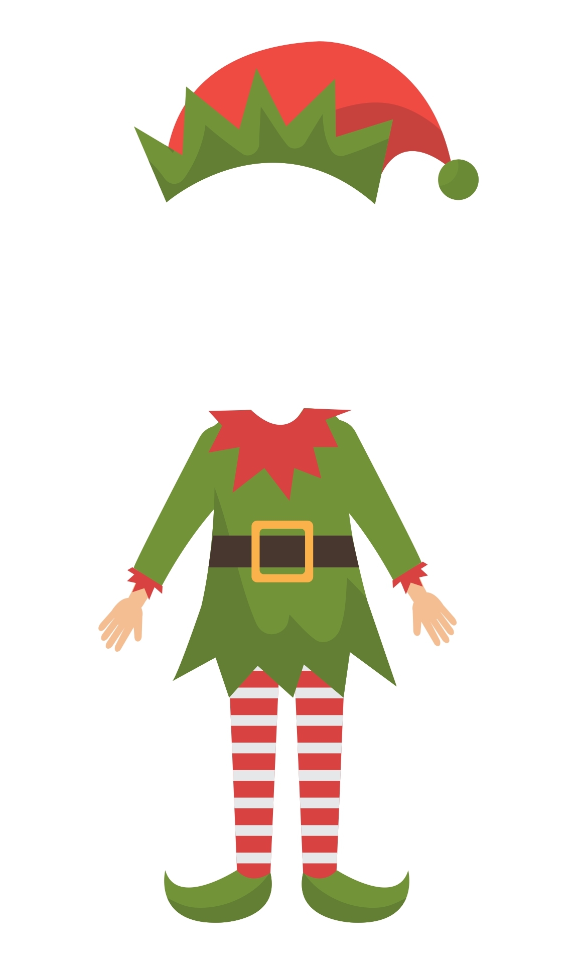 Cut Out Printable Elf Template