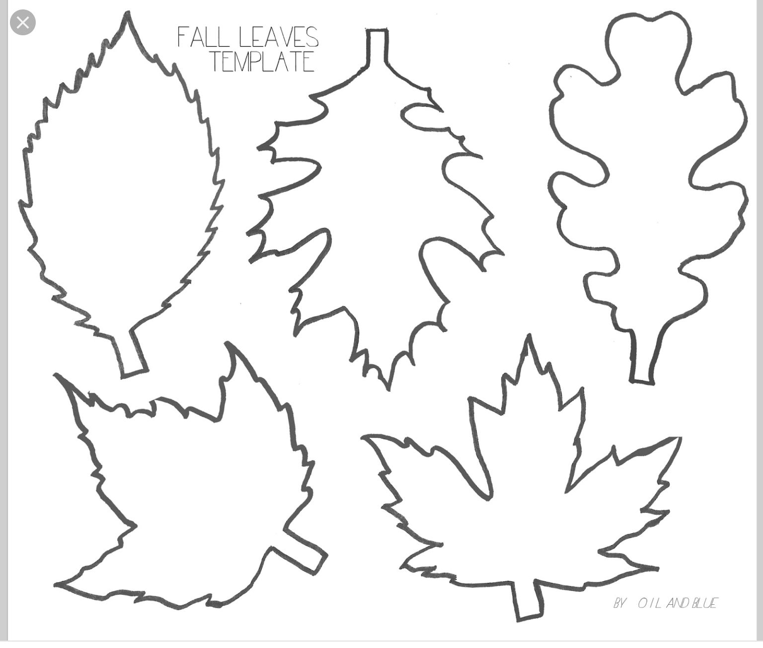 Cut Out Printable Fall Leaves