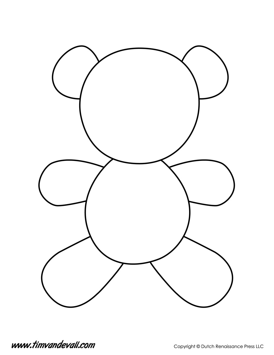 Cut Out Teddy Bear Template Printable Printable Word Searches