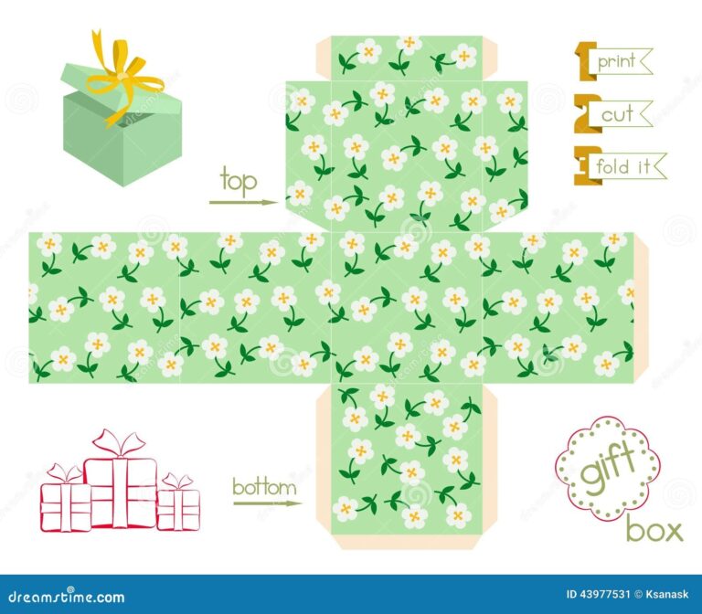 Cute Printable Box Template Free Template Design