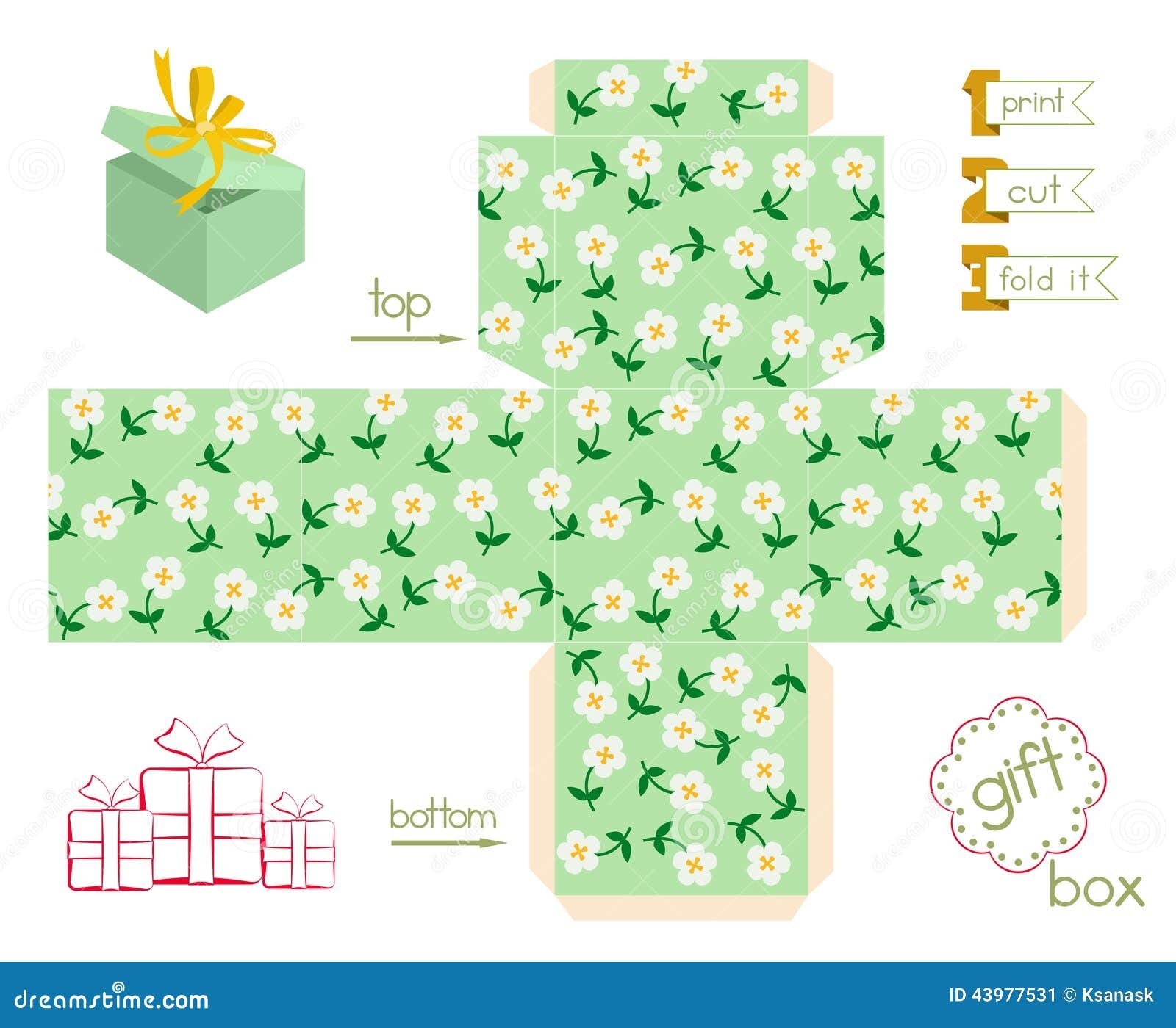 Cute Printable Box Template Free Template Design