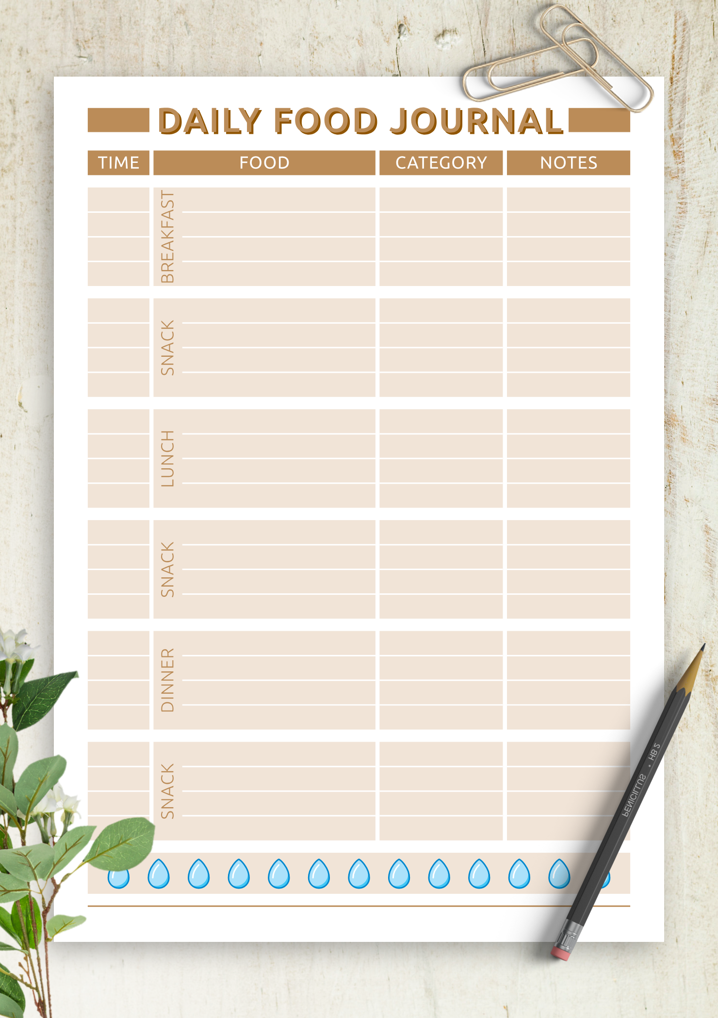 Daily Food Diary Template Printable Printable Templates