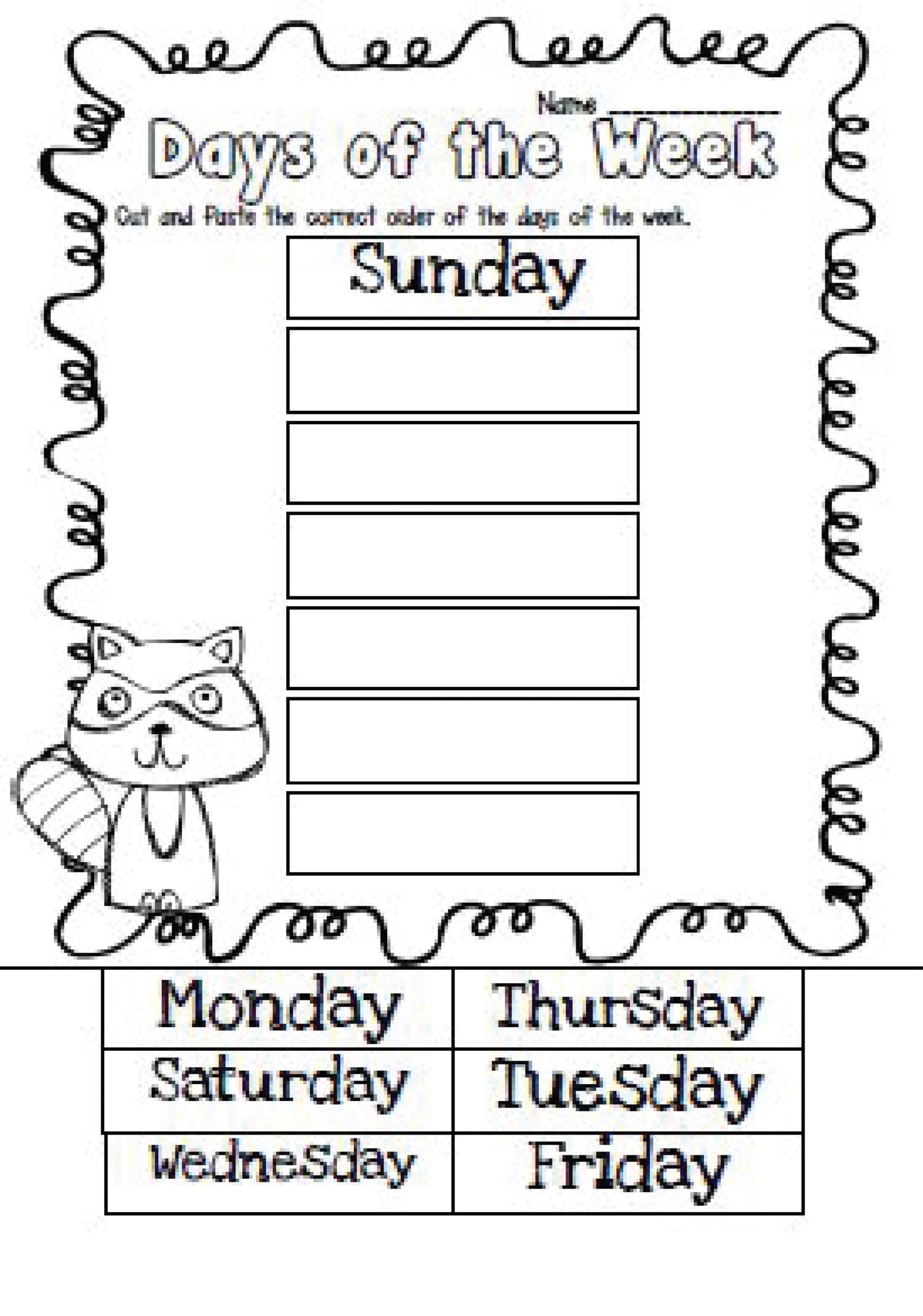 Days Of The Week Worksheet Activities 101 Activity Days Of The Week Worksheet Activities 101 Activity