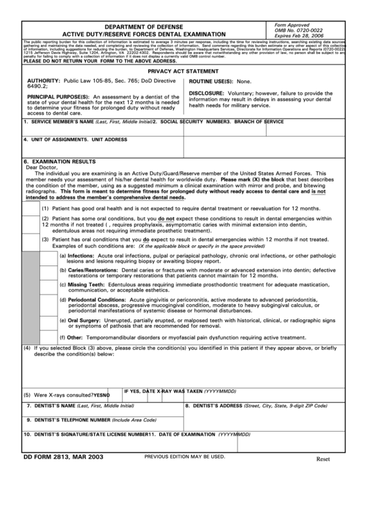 Dd Form 2813 PDF Fillable Fillable Form 2024