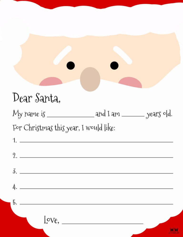 Dear Santa Letter Template