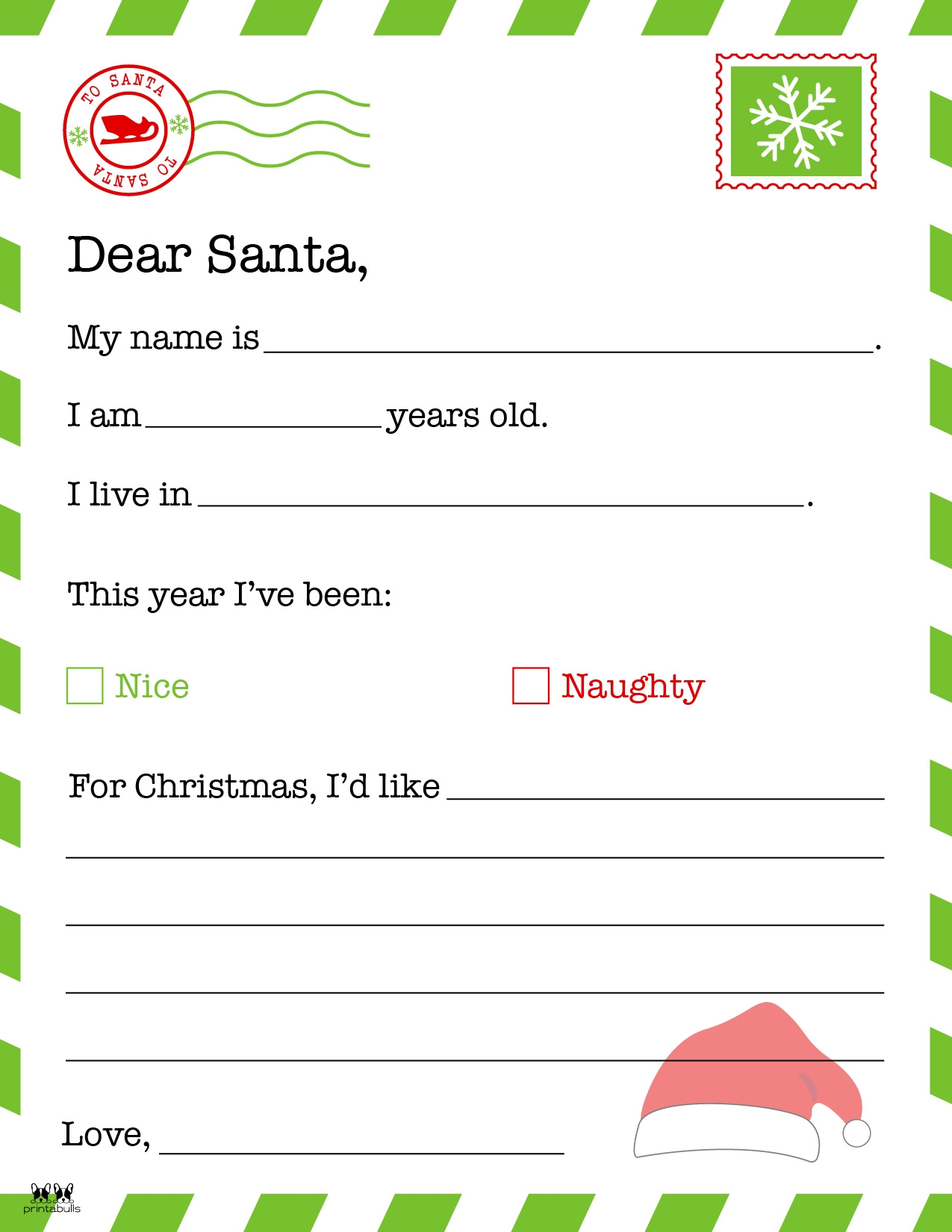 Dear Santa Printable Letter
