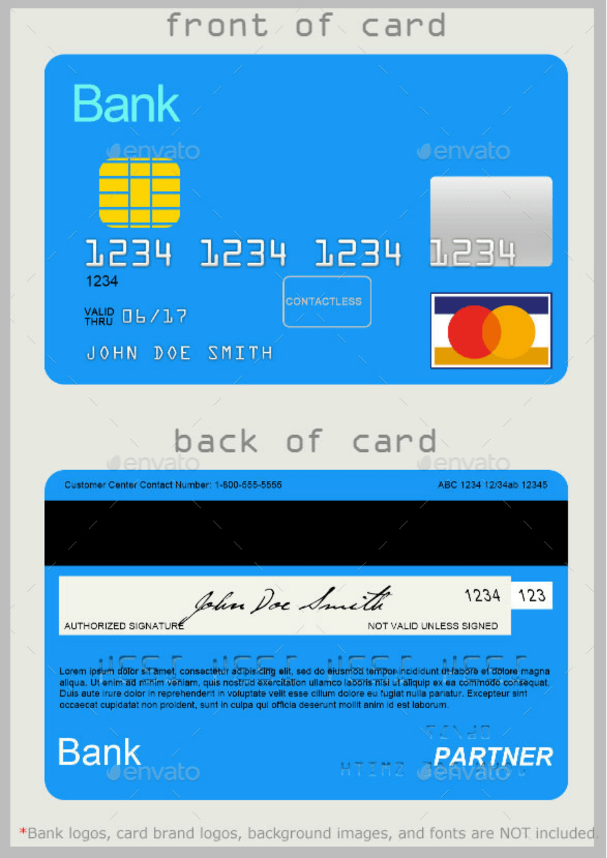 Design Your Own Credit Card Template Free Free Credit Card Mockup 