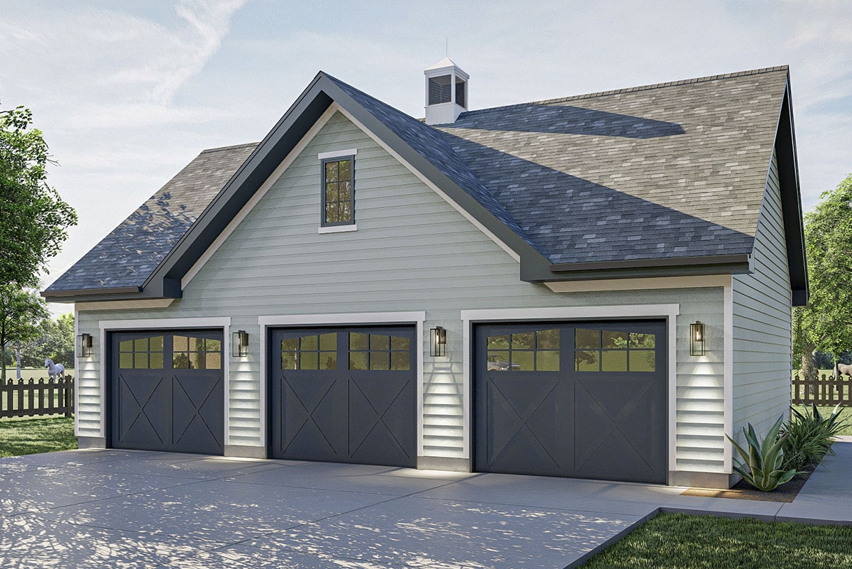 Detached 3 Car Garage Plan 62641DJ Architectural Designs House Plans