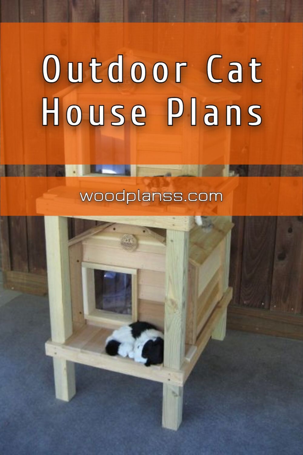 Diy Outdoor Cat House Plans Cat House Plans Outdoor Cat House 