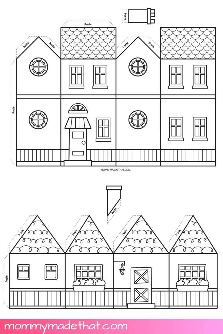 Downloadable Paper House Template Printable