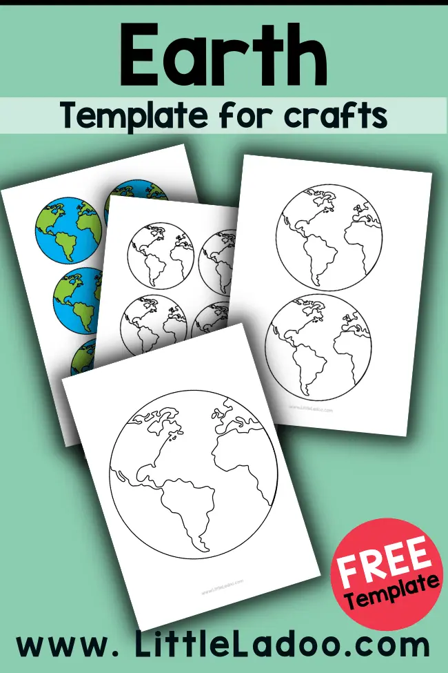 Earth Template Printable Little Ladoo