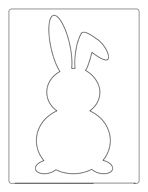 Easter Bunny Template Rabbit With Bent Ear Download Printable PDF 
