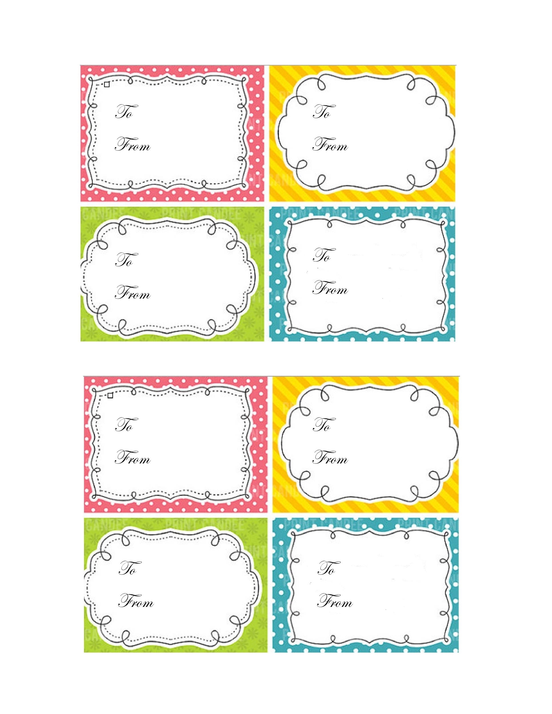 Editable Downloadable Free Printable Gift Tag Templates For Word