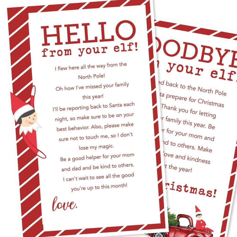 Elf On A Shelf Printable Letter