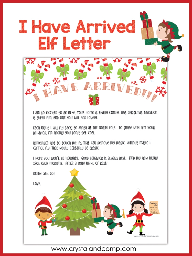 Elf On The Shelf Arrival Letter Printable Free Printable Templates