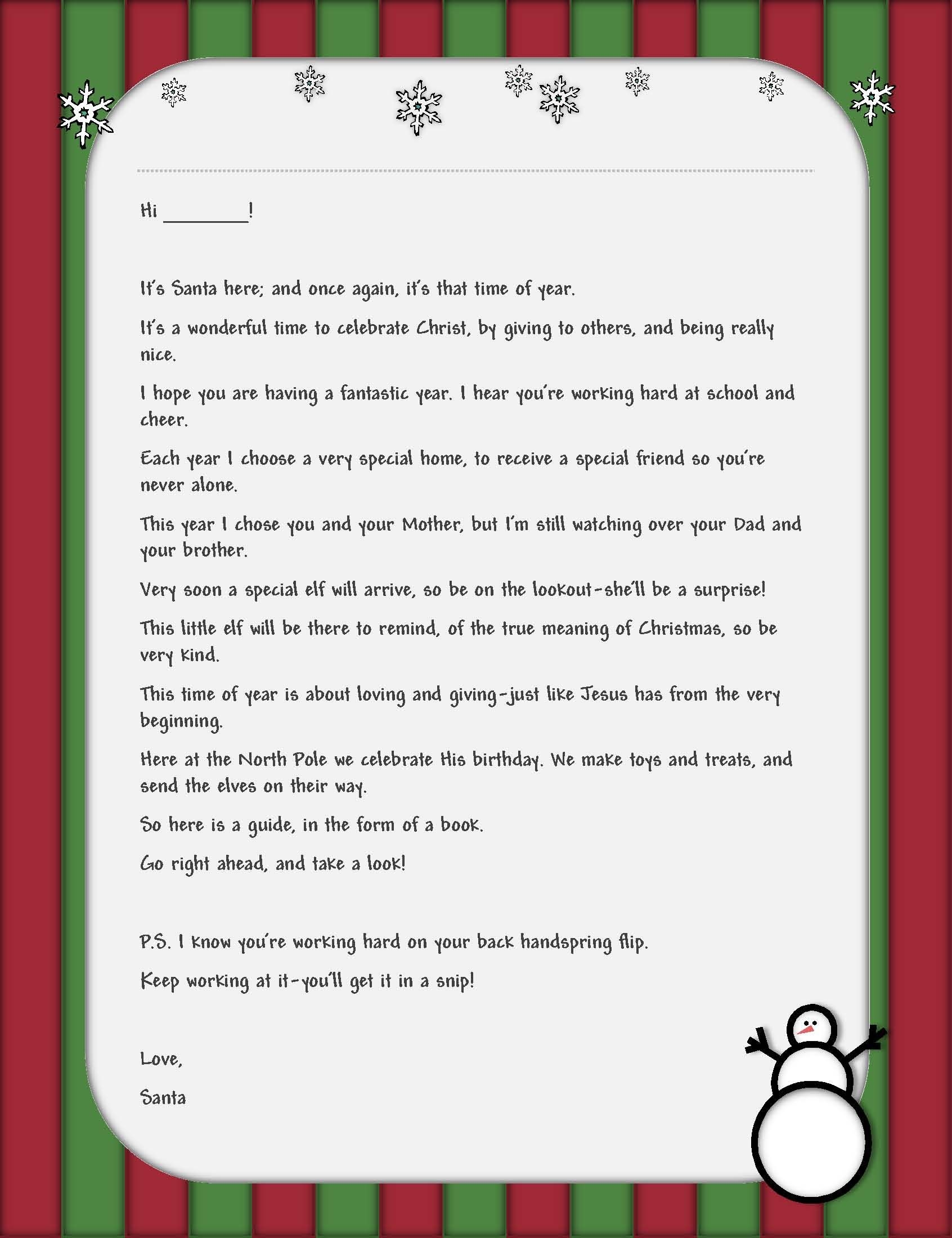 Elf On The Shelf Introduction Letter Free Printable Free Printable 