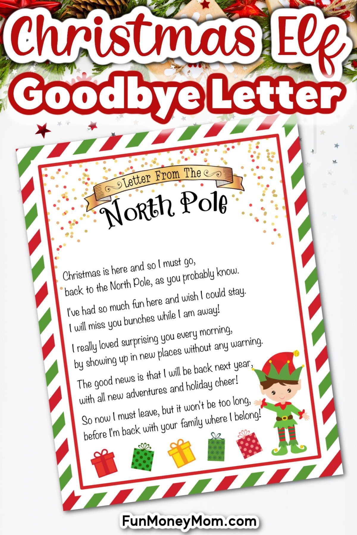 Elf On The Shelf Printable Goodbye Letter Printable New Year Banners Elf On The Shelf Printable Goodbye Letter Printable New Year Banners