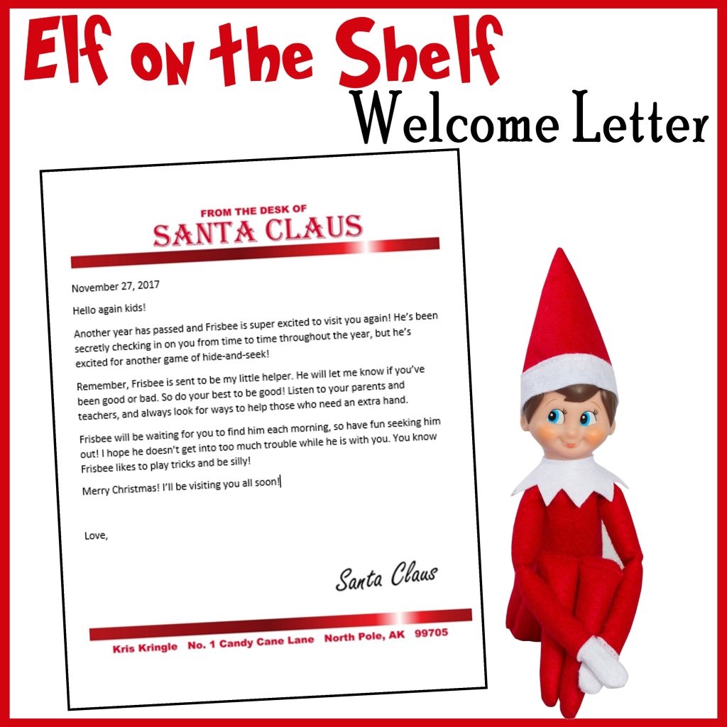 Elf On The Shelf Welcome Letter Free Printable Elf On The Shelf Welcome Letter Free Printable