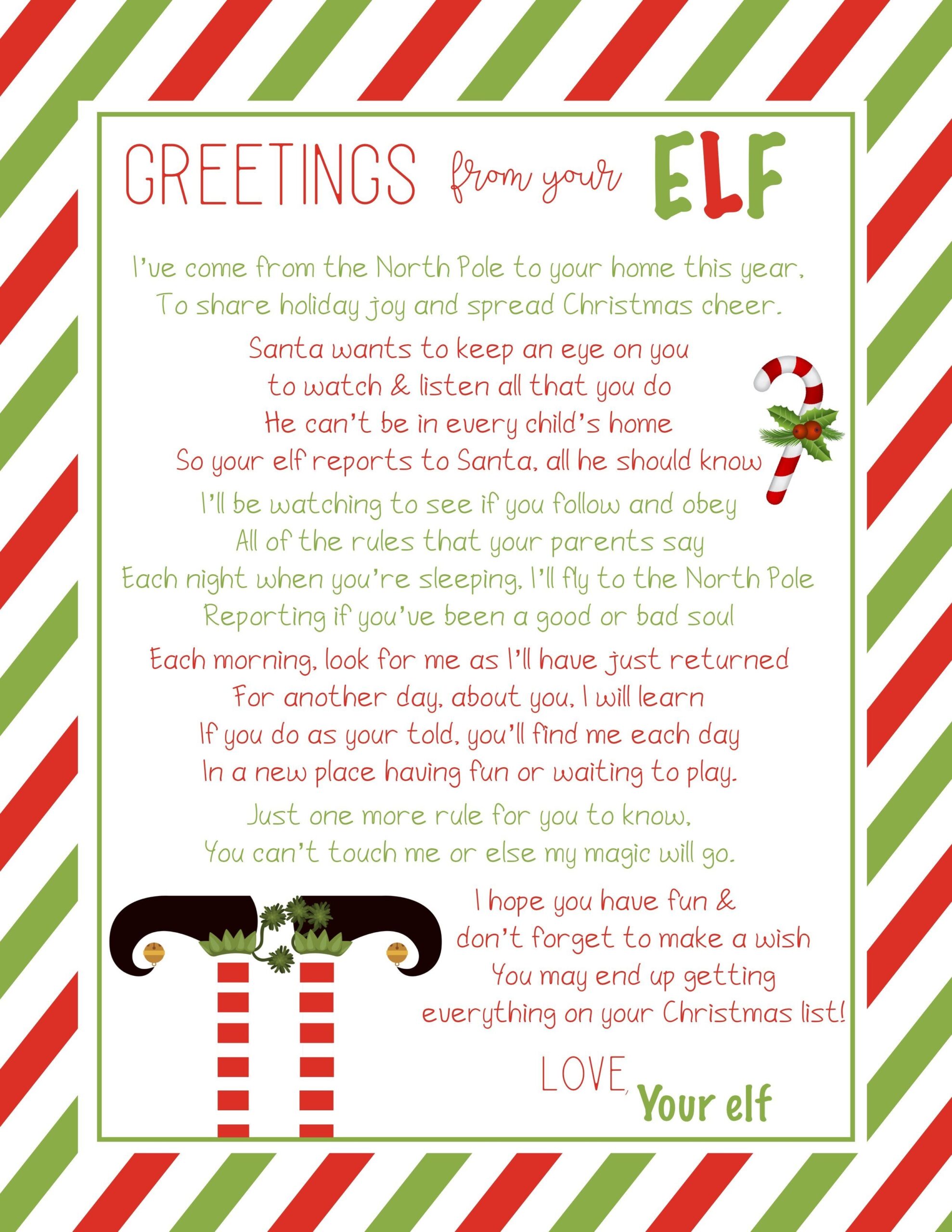 Elf Welcome Letter Printable Dev onallcylinders