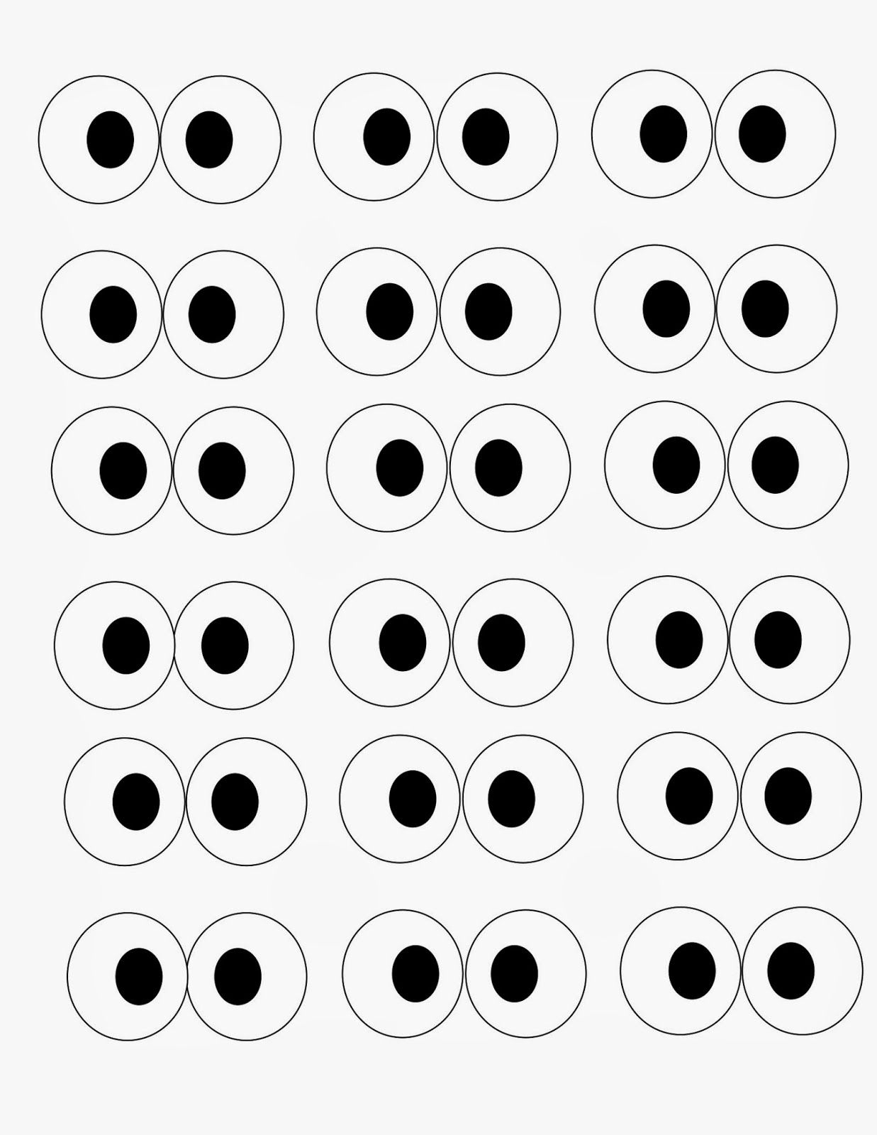 Eyes Printable Template Printable Word Searches