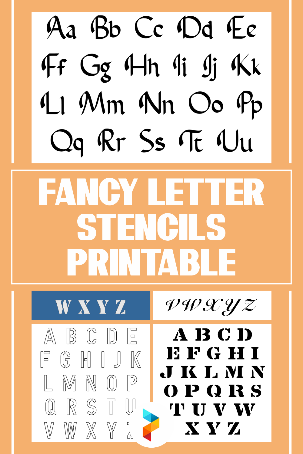Fancy Letter Stencils Free 10 Free PDF Printables Printablee