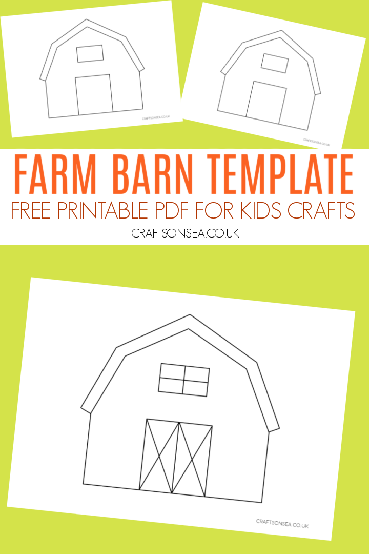 Farm Barn Template FREE Printable Crafts On Sea