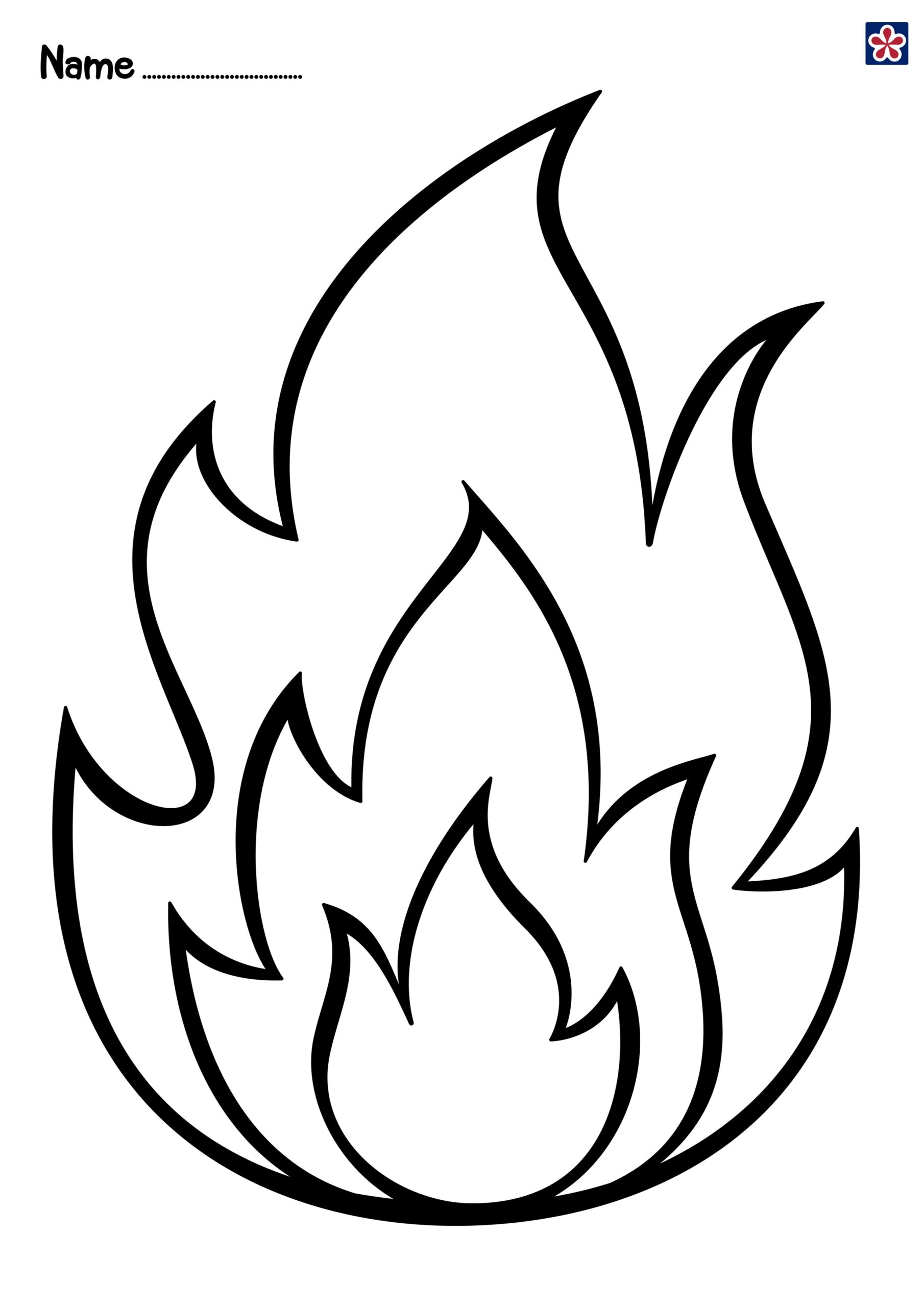 Flame Template For Kids