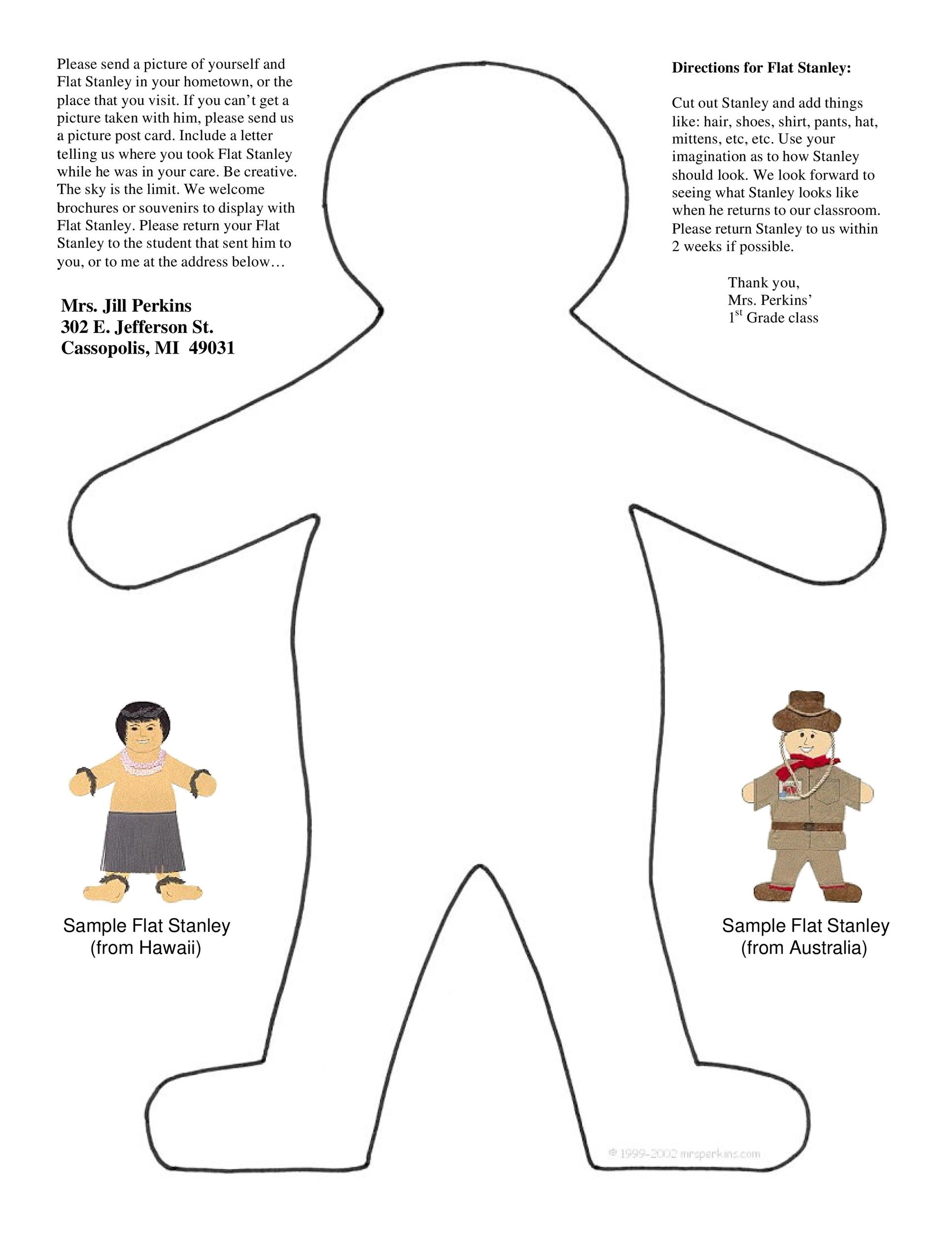 Flat Stanley Free Printables Printable Templates