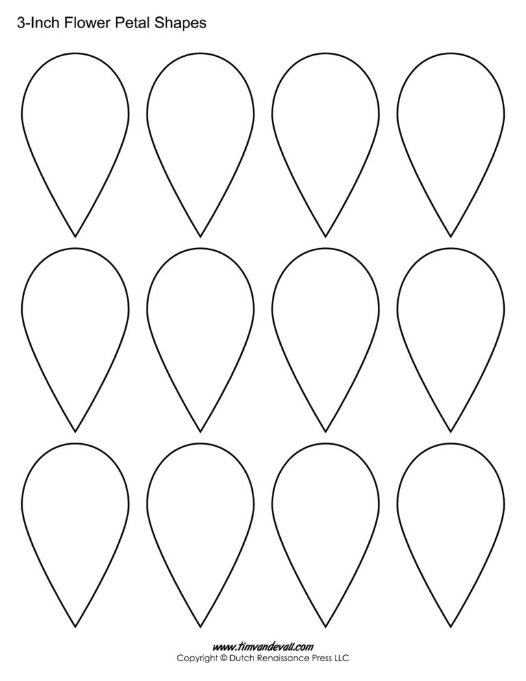 Flower Petal Templates Tim 39 s Printables